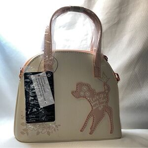 Loungefly Disney Cream and Pink Bambi Bag NWT